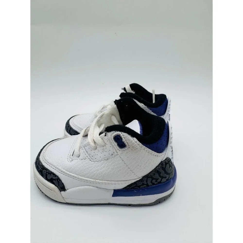 Jordan 3 Retro Dark Iris White Purple Toddler Sneakers DM0968-105 Size 4C Mens